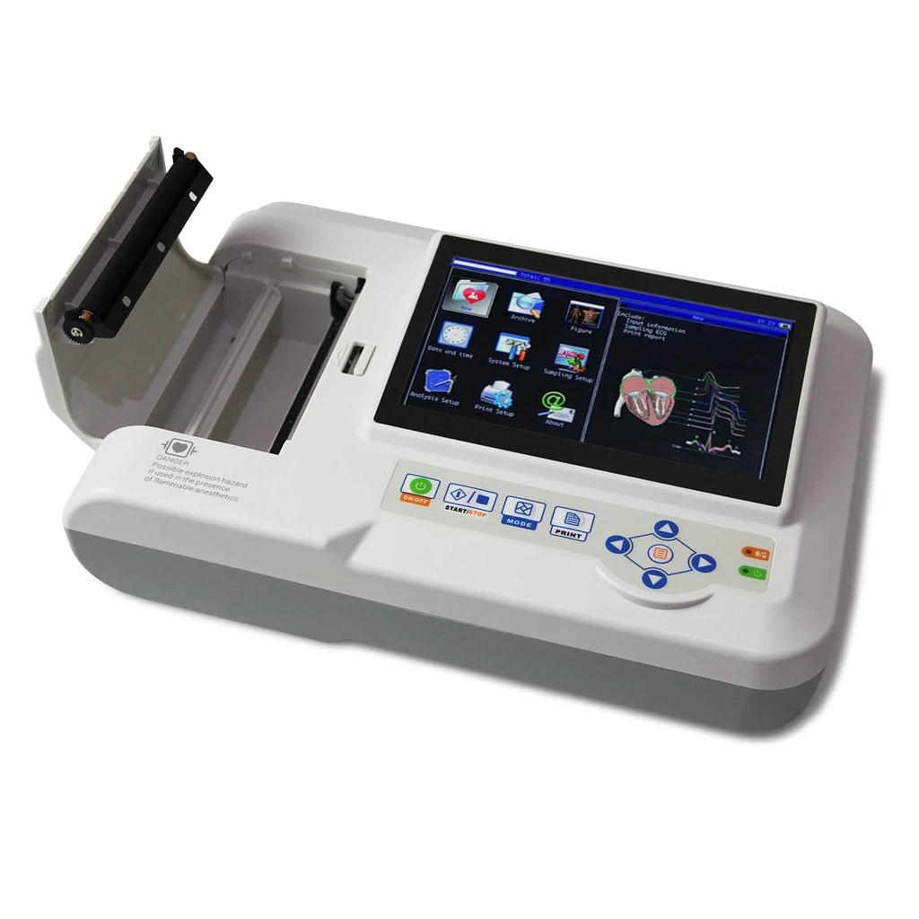 JYTOP ECG600G Digital 6 Channel ECG EKG Machine Portable Electrocardiograph USB Touch screen Software
