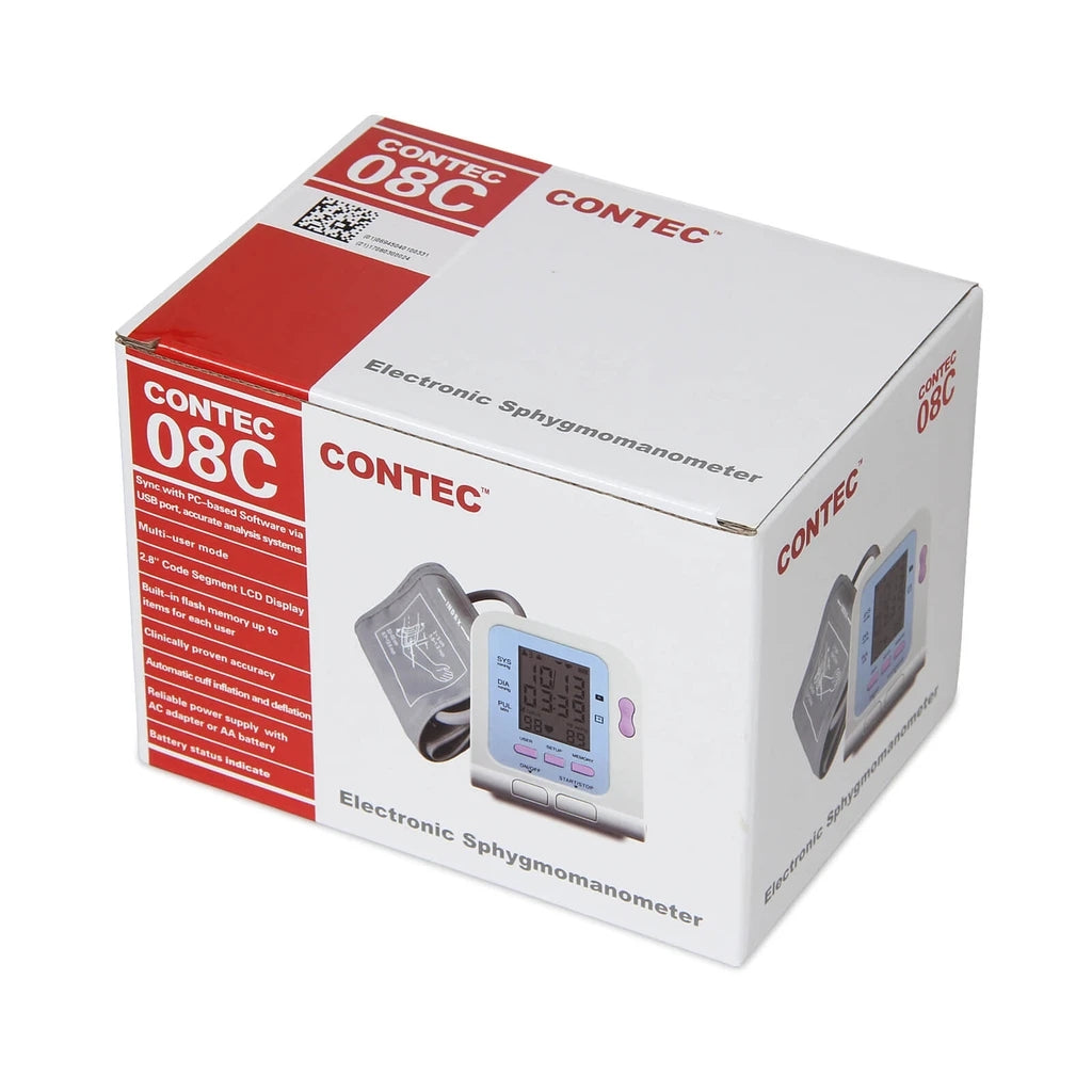 JYTOP CONTEC08C Desktop Digital Blood Pressure Monitor, LCD+Adult Cuff