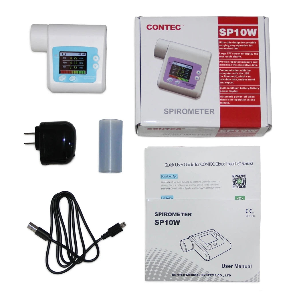 JYTOP SP10W Digital Lung Volume device Spirometer Pulmonary Function, Bluetooth
