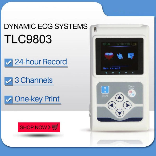 JYTOP TLC9803 Dynamic ECG Systems Digital 3-lead 24-hour Analyzer Recorder System