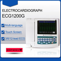 JYTOP ECG1200G Digital 12 channel/lead EKG+PC Sync software, Electrocardiograph Touch Screen