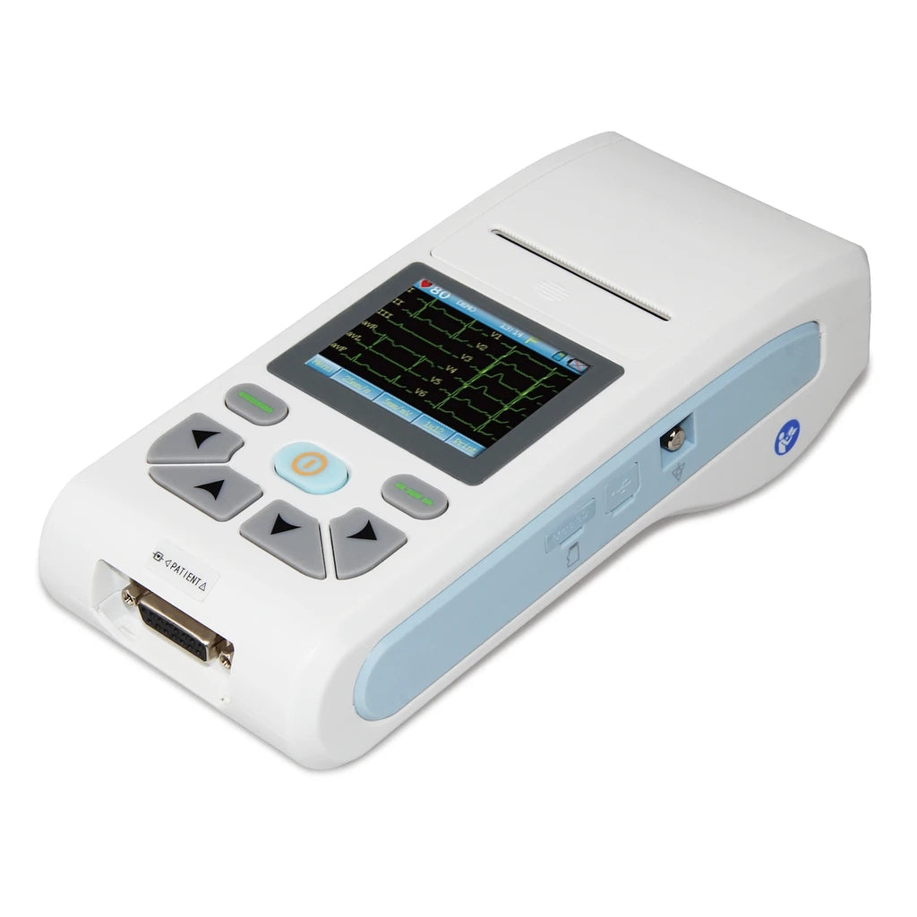 JYTOP ECG90A Handheld Digital ECG machine 1 CHANNEL 12 Lead ECG EKG Electrocardiograph