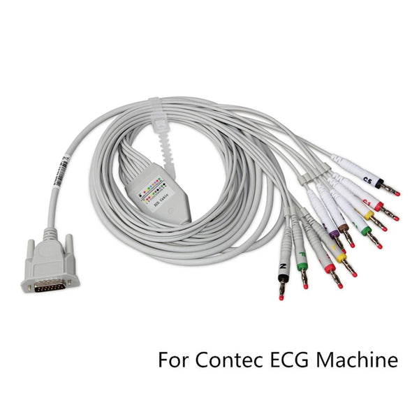 JYTOP A type 12-Lead ECG cable For ECG Machine electrocardiograph, Banana plug