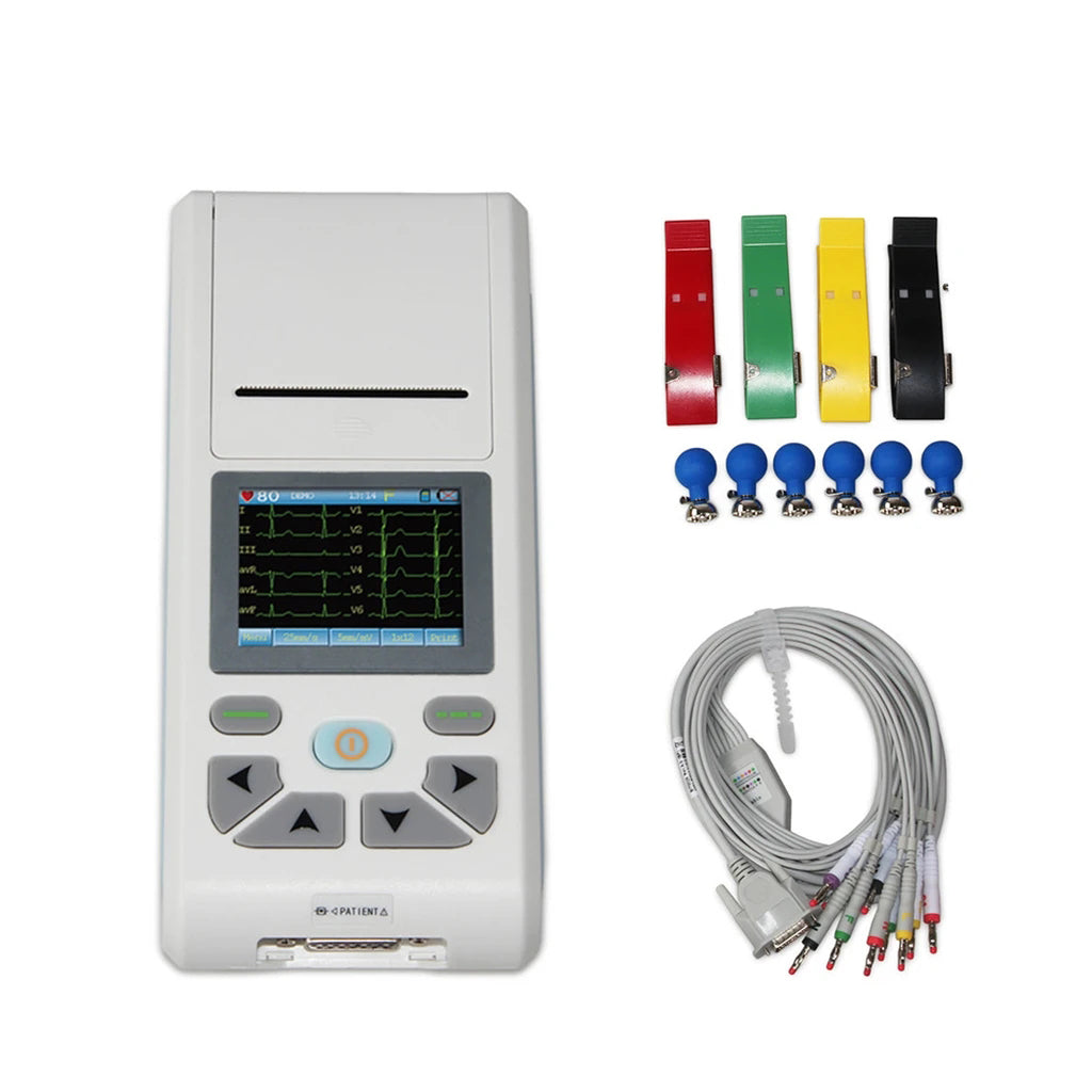 JYTOP ECG90A Touch 12-lead ECG&EKG Machine Electrocardiograph Sync PC Software