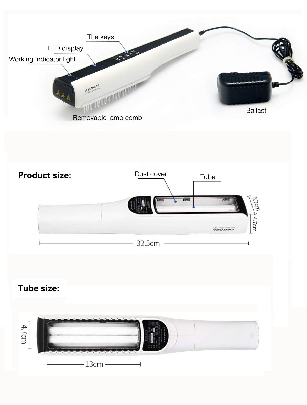 JYTOP Kernel 4003B2LD UV phototherapy portable 311nm narrowband UVB phototherapy lamp for vitiligo psoriasis