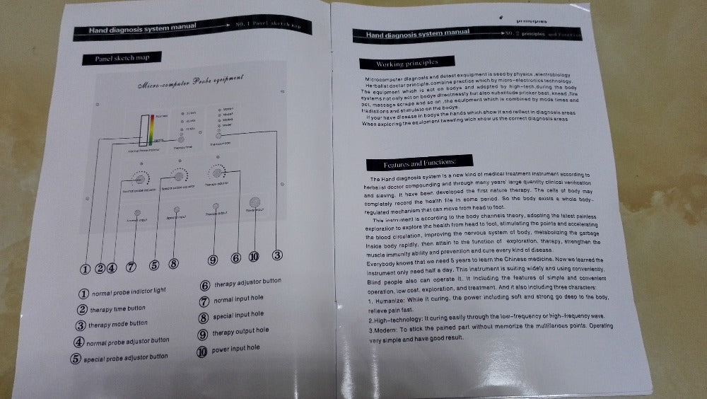 JYtop Chinese meridian Expert Analyzer Acupuncture health analysis/ detector system/Hand Acupoints Therapy Device,Hand Diagnosis Syste