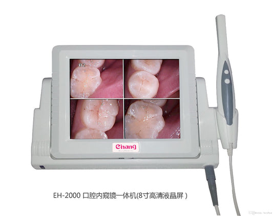 JYtop 2019 New All in One 2.0 MP High Resolution Digital CCD Dental IntraOral Camera Monitor VGA 8 inch LCD & 4 Compare Image