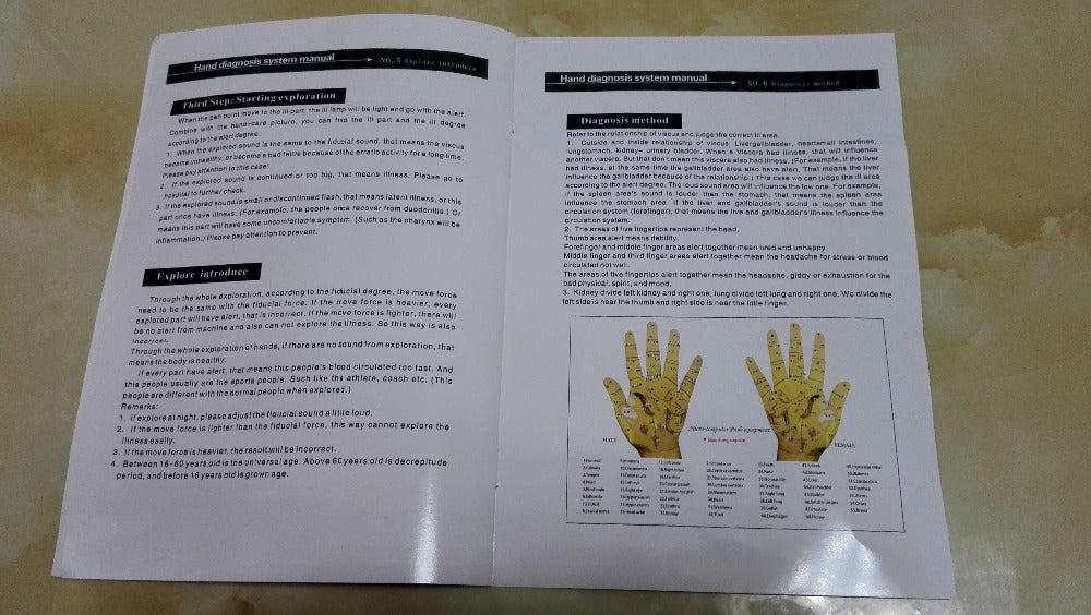 JYtop Chinese meridian Expert Analyzer Acupuncture health analysis/ detector system/Hand Acupoints Therapy Device,Hand Diagnosis Syste