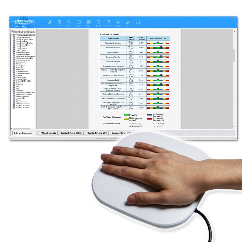 JYTOP Spanish & English 10TH Generation Quantum Magnetic Resonance Body Analyzer