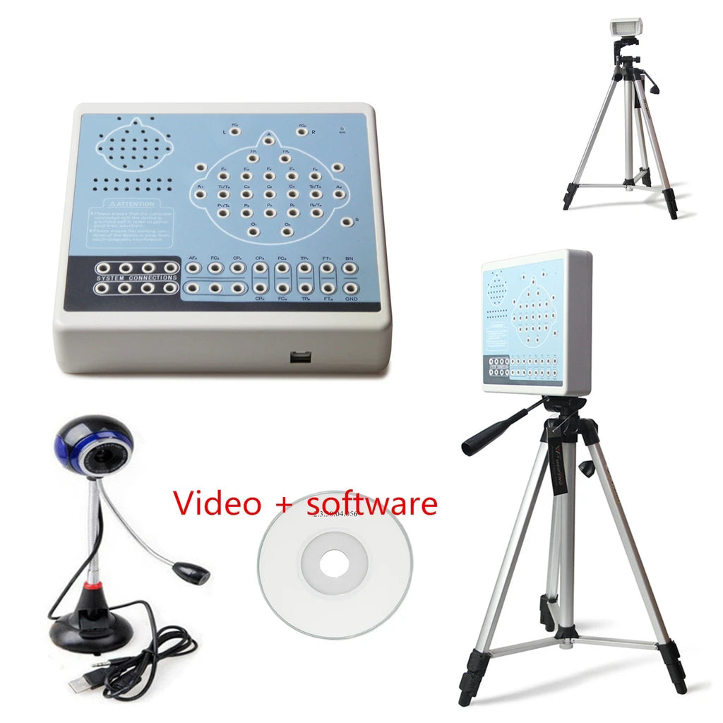 JYTOP With Video KT88-3200 Digital 32 Channel EEG Machine&Mapping System,2 tripods,Brain electric