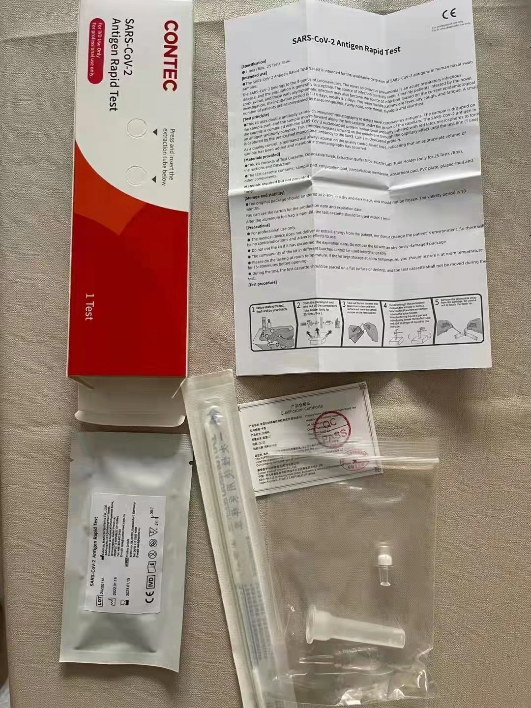 JYTOP Set of 5 Covid-19 Antigen Quick Tests Corona Self-Test SARS-CoV-19