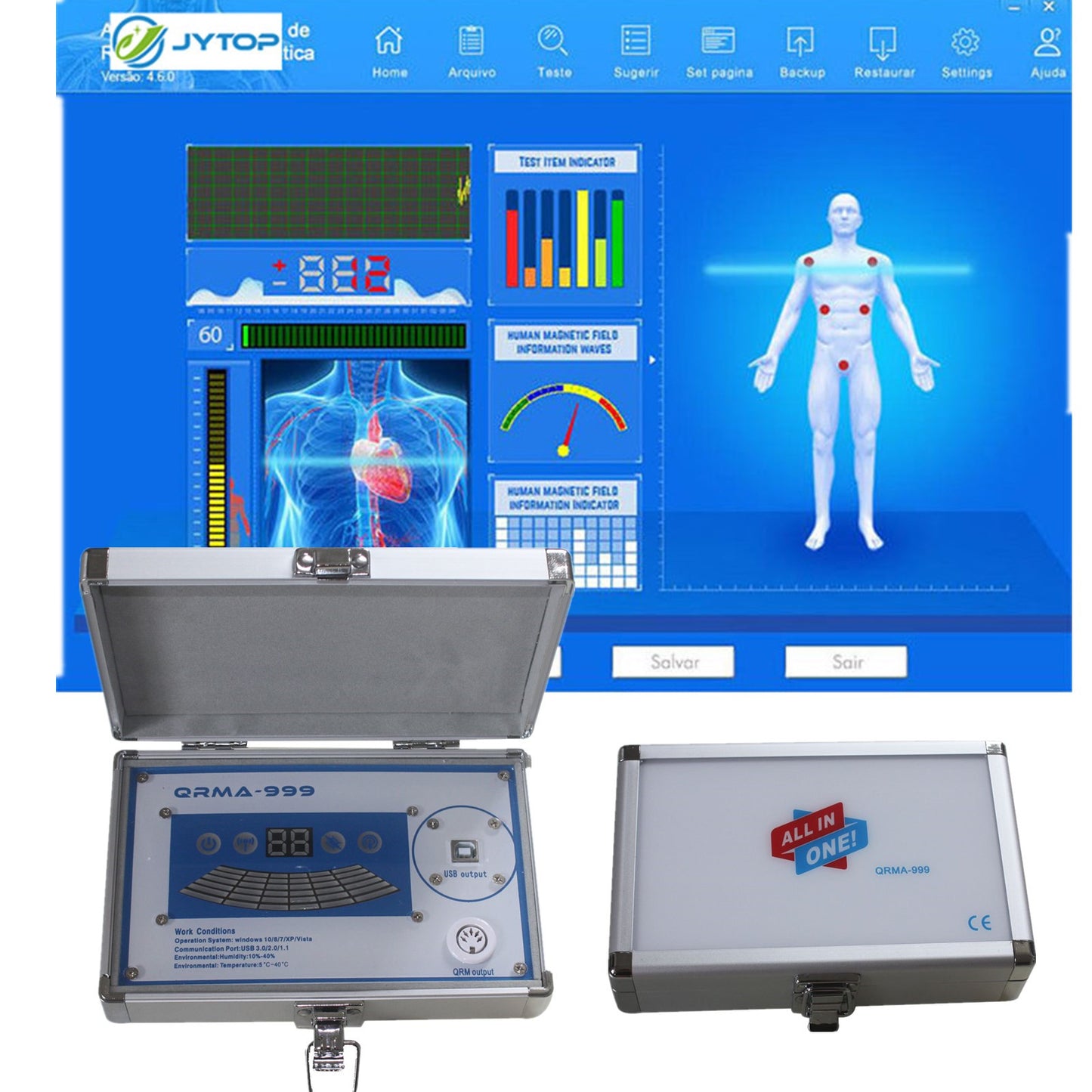 JYTOP QRMA-999 Good Quality Mini Quantum Resonance Magnetic Analyzer