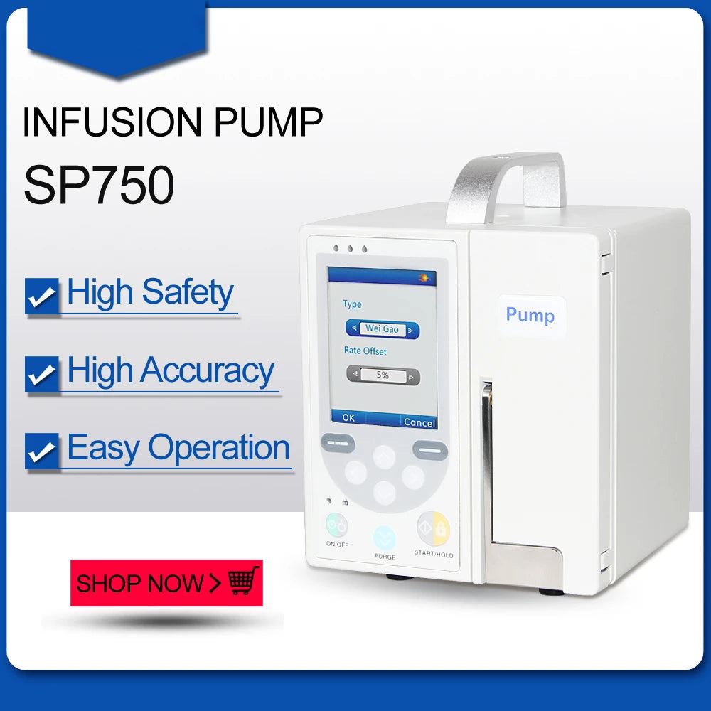 JYTOP SP750 Accurate Infusion Pump Standard IV Fluid Medical Control with Alarm