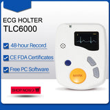 JYTOP TLC6000 Dynamic 12 Channel 48 hours ECG/EKG Holter Recorder Systems Monitor Software Analyzer