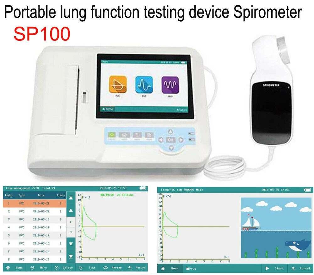 JYTOP Portable lung function testing device Spirometer/Spirometry color LCD display