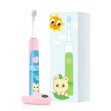 JYTOP Vibration Modes Kids Electric Toothbrush 8 Cute Stickers, For ages 3-12