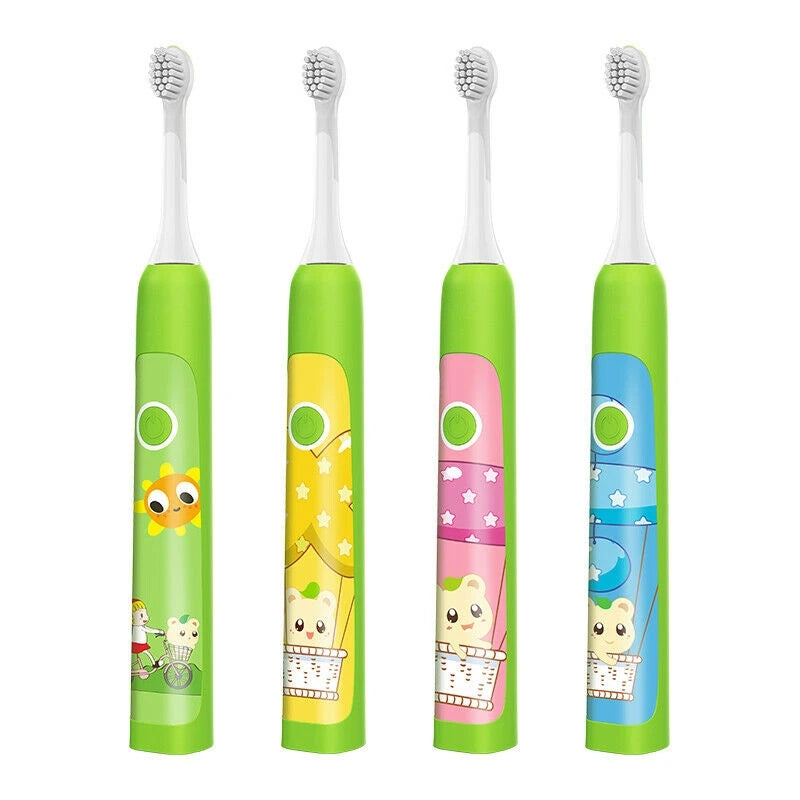 JYTOP Vibration Modes Kids Electric Toothbrush 8 Cute Stickers, For ages 3-12